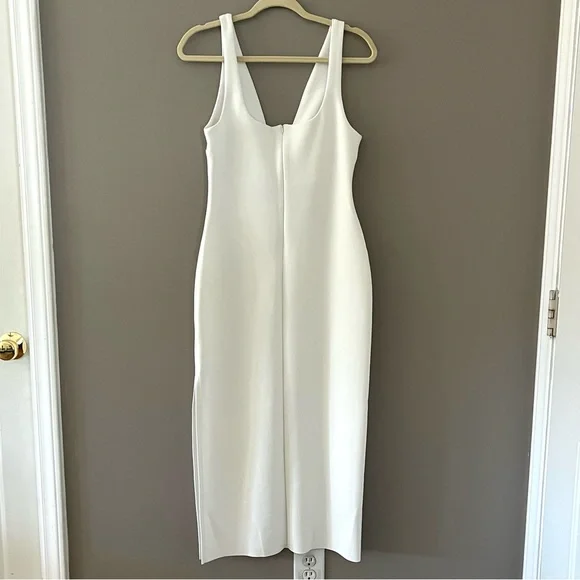 BEC & BRIDGE Ivory Iris V-Neck Stretchy Midi Dress Size 8 - Picture 8 of 15